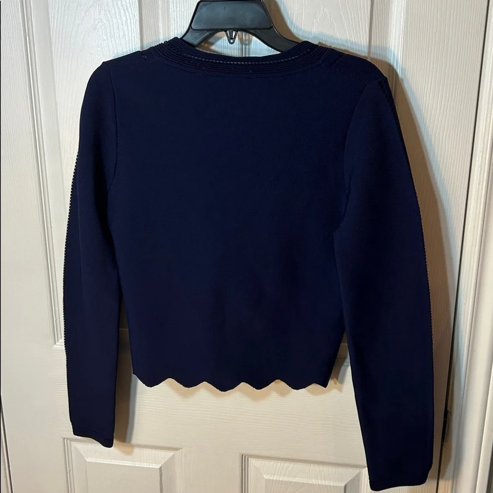 Sandro purple cropped knit cardigan size 3/US 8 - Picture 9 of 9
